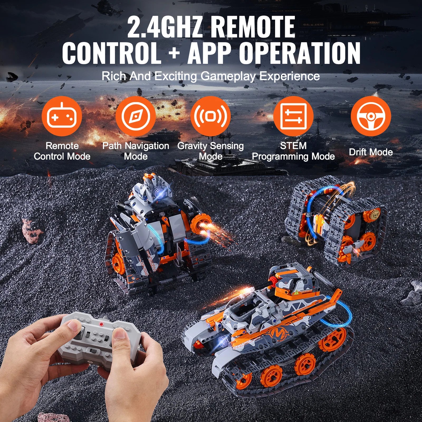 5-in-1 RC Technical Car APP Controlled 554pcs Blocks - All Fresh Finds