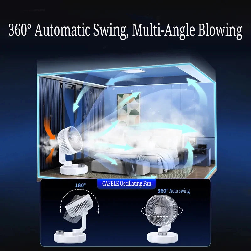 Auto Swing Rechargeable USB Fan - All Fresh Finds