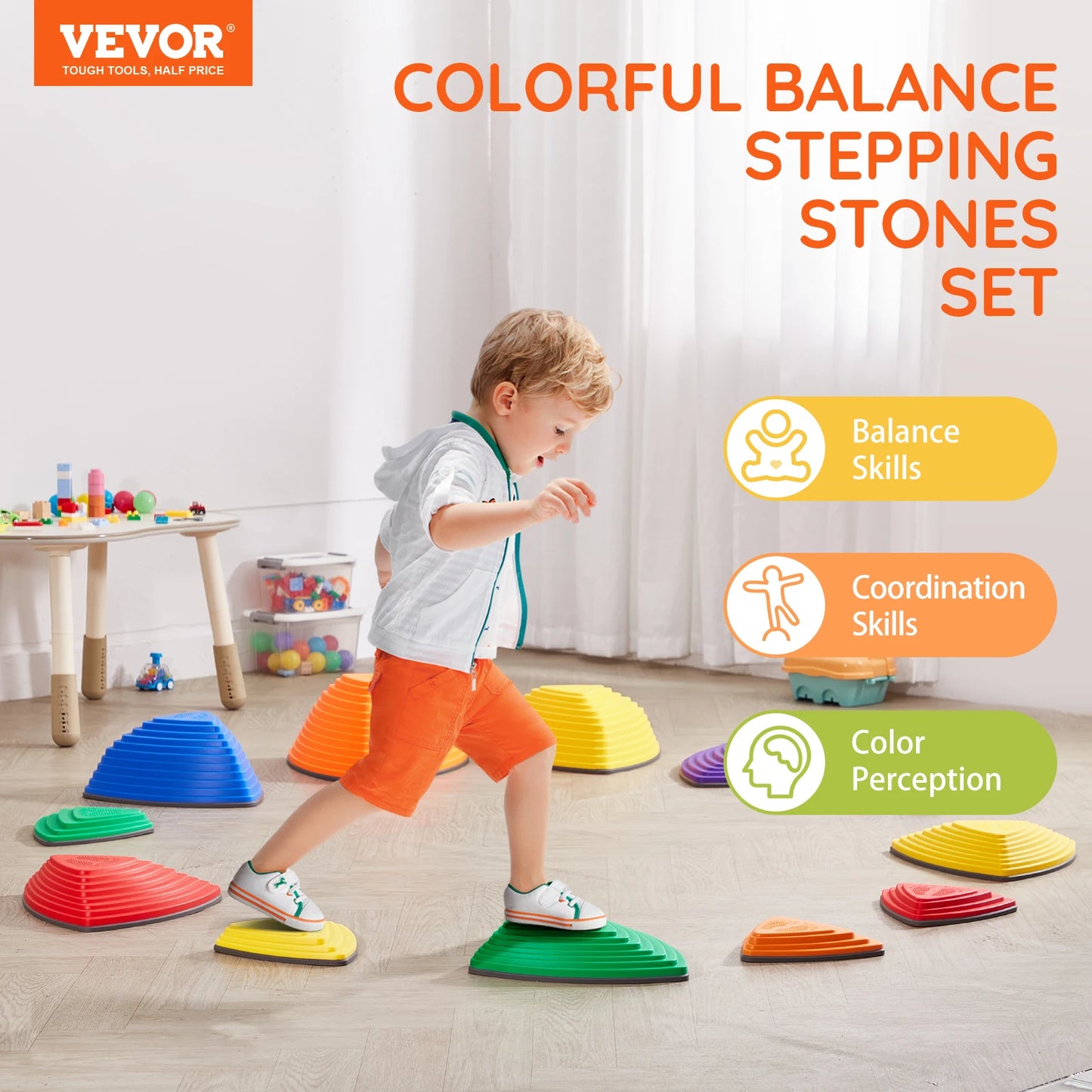 12 PCS Balance Stepping Stones Obstacle - All Fresh Finds