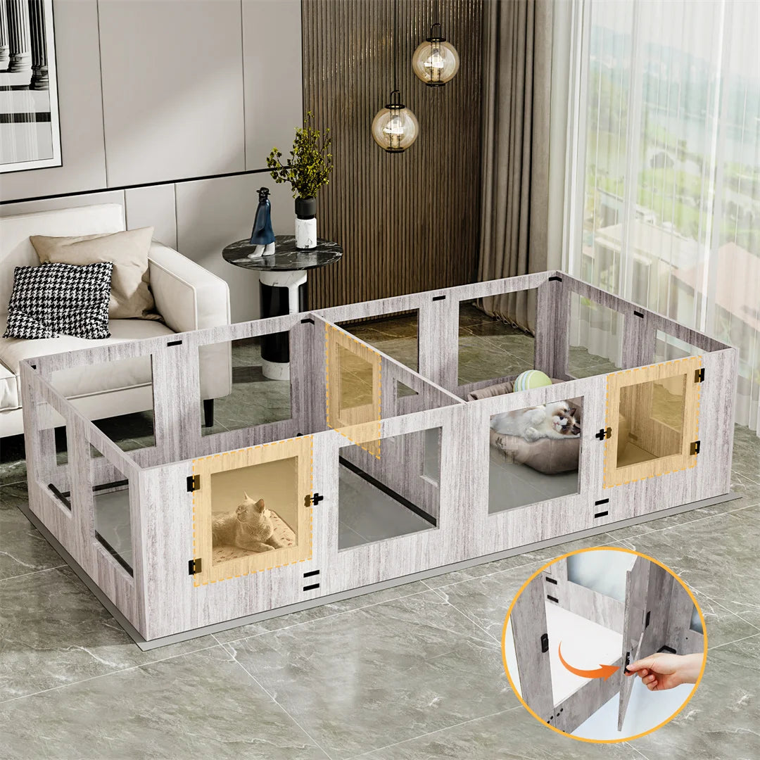 Tempered Glass Pet Whelping Box - All Fresh Finds