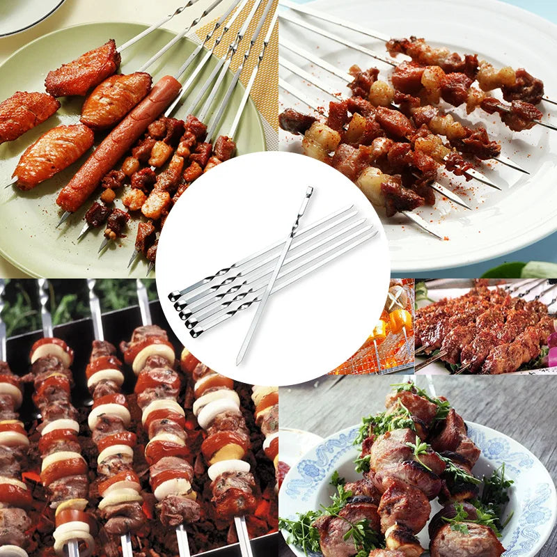 Reusable Stainless Steel BBQ Skewers - All Fresh Finds