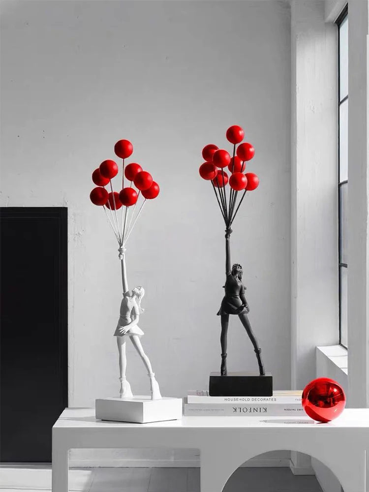 Art Balloon Girl Statues - All Fresh Finds