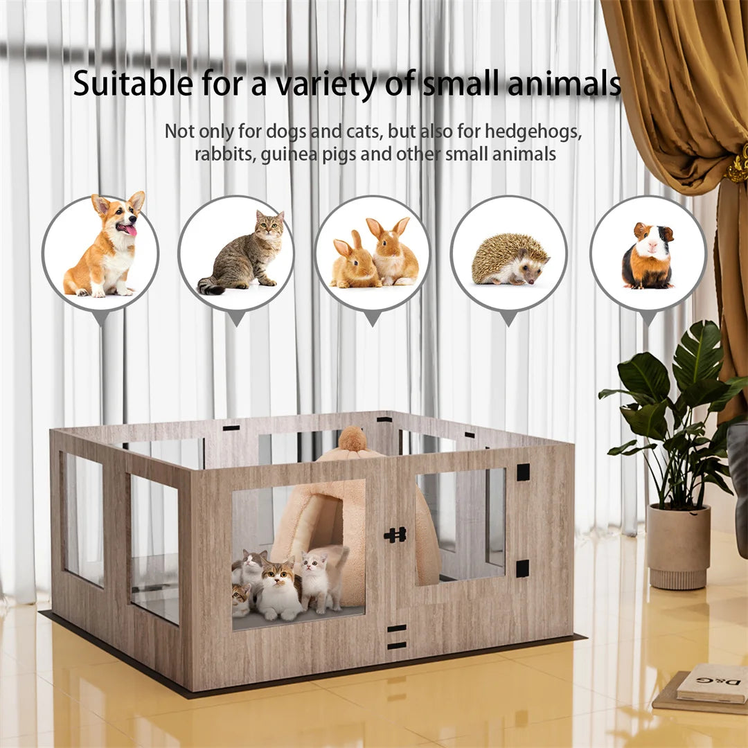 Tempered Glass Pet Whelping Box - All Fresh Finds