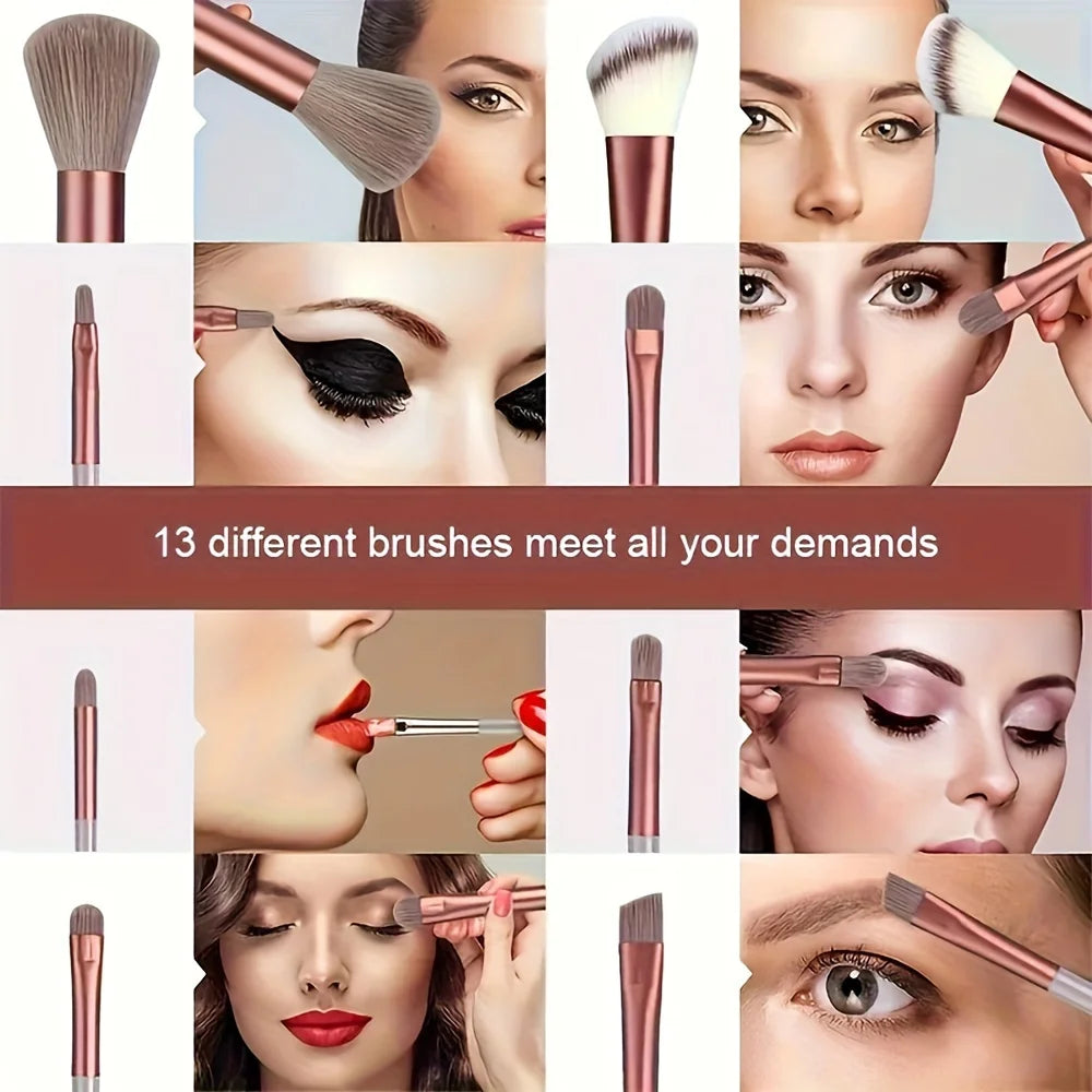 13Pcs Cosmetic Makeup Brushes Set - All Fresh Finds
