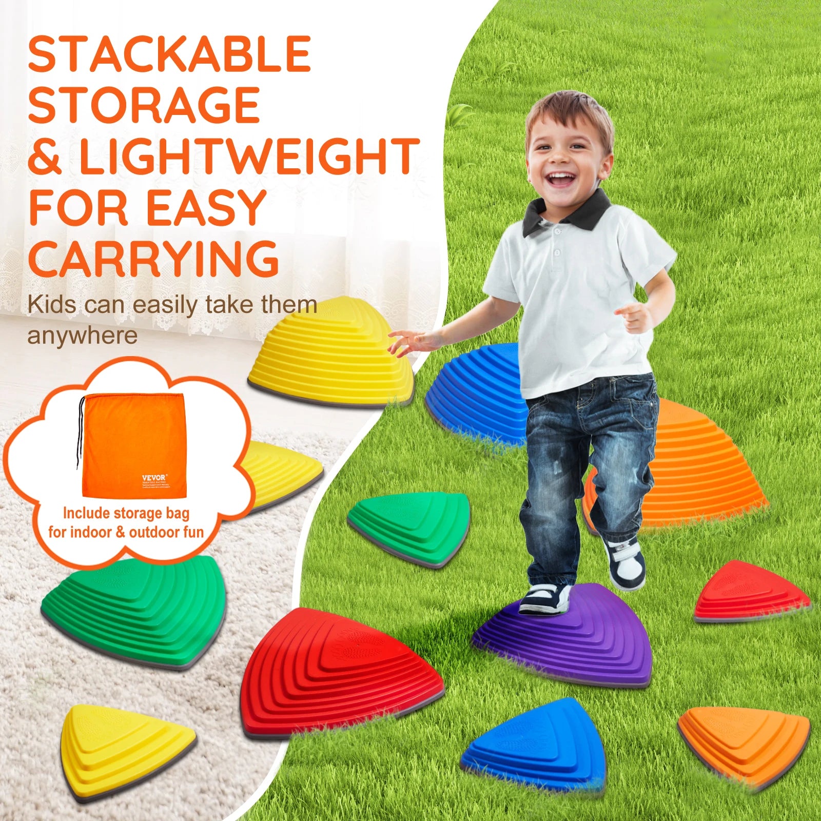 12 PCS Balance Stepping Stones Obstacle - All Fresh Finds