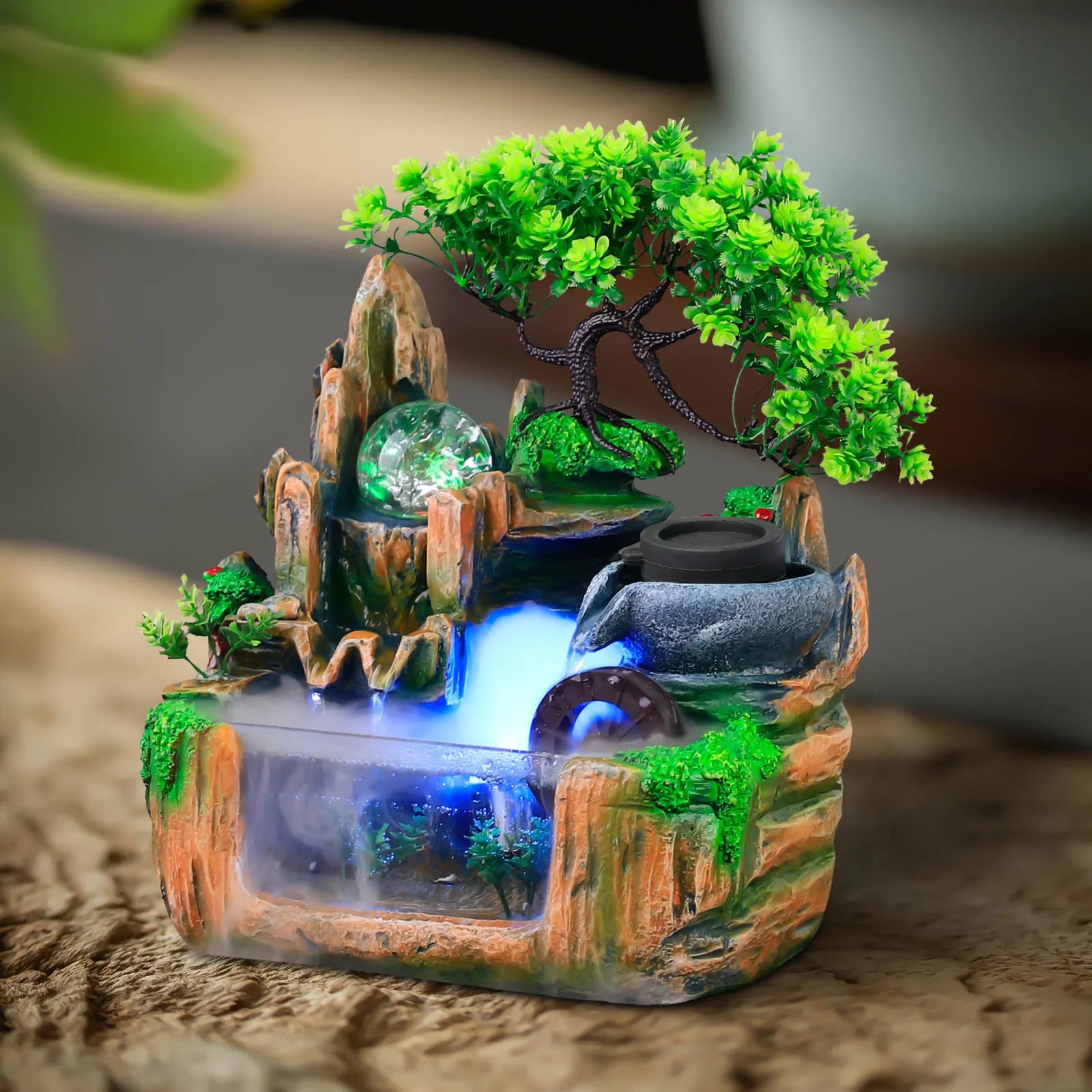 Bonsai Tree Rock Water Fountains - All Fresh Finds