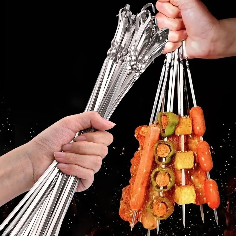 Reusable Stainless Steel BBQ Skewers - All Fresh Finds