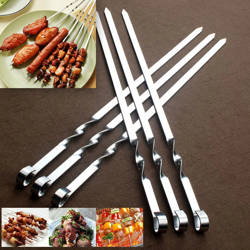 Reusable Stainless Steel BBQ Skewers - All Fresh Finds